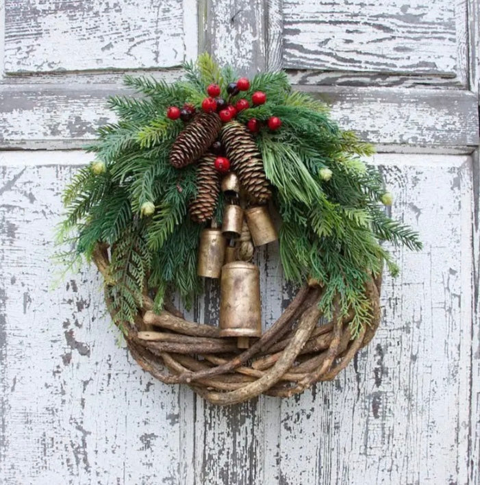 Elegant Best Choice Products Christmas Pine Cone Wreath