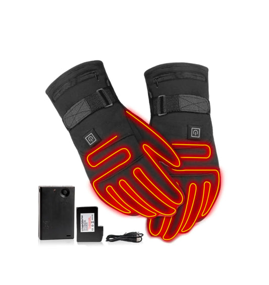 Adjustable Waterproof Heated Gloves with Touch Screen Functionality