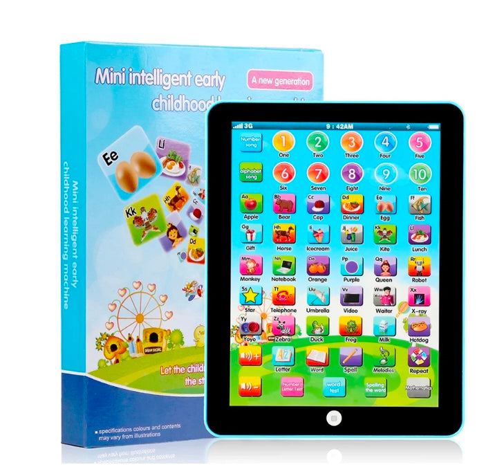 Kids Fun Learning Pad/Tablet Kids Touch and Learn Early Child Development Toy for Number Learning, ABCs, Spelling, Animal Game Melodies Educational Toy